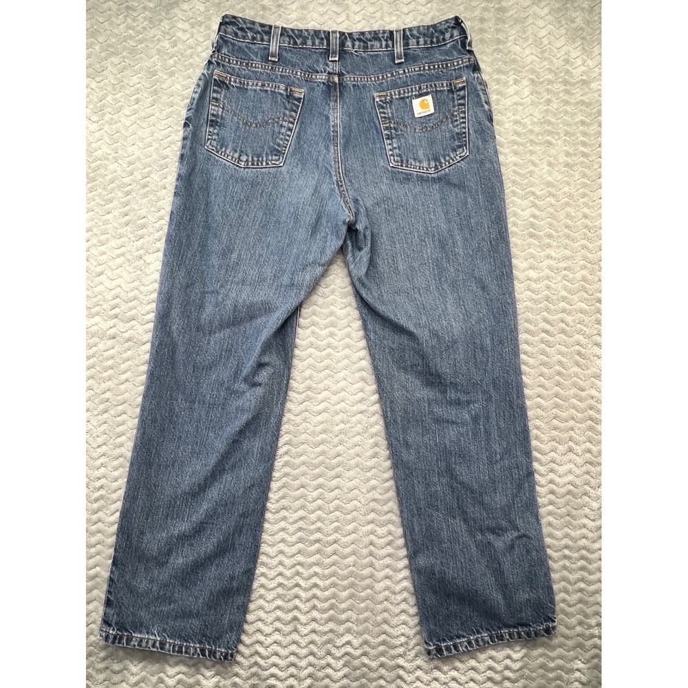 Carhartt Women's Relaxed Fit Jeans Blue Denim Classic Style Comfortable - Picture 10 of 11